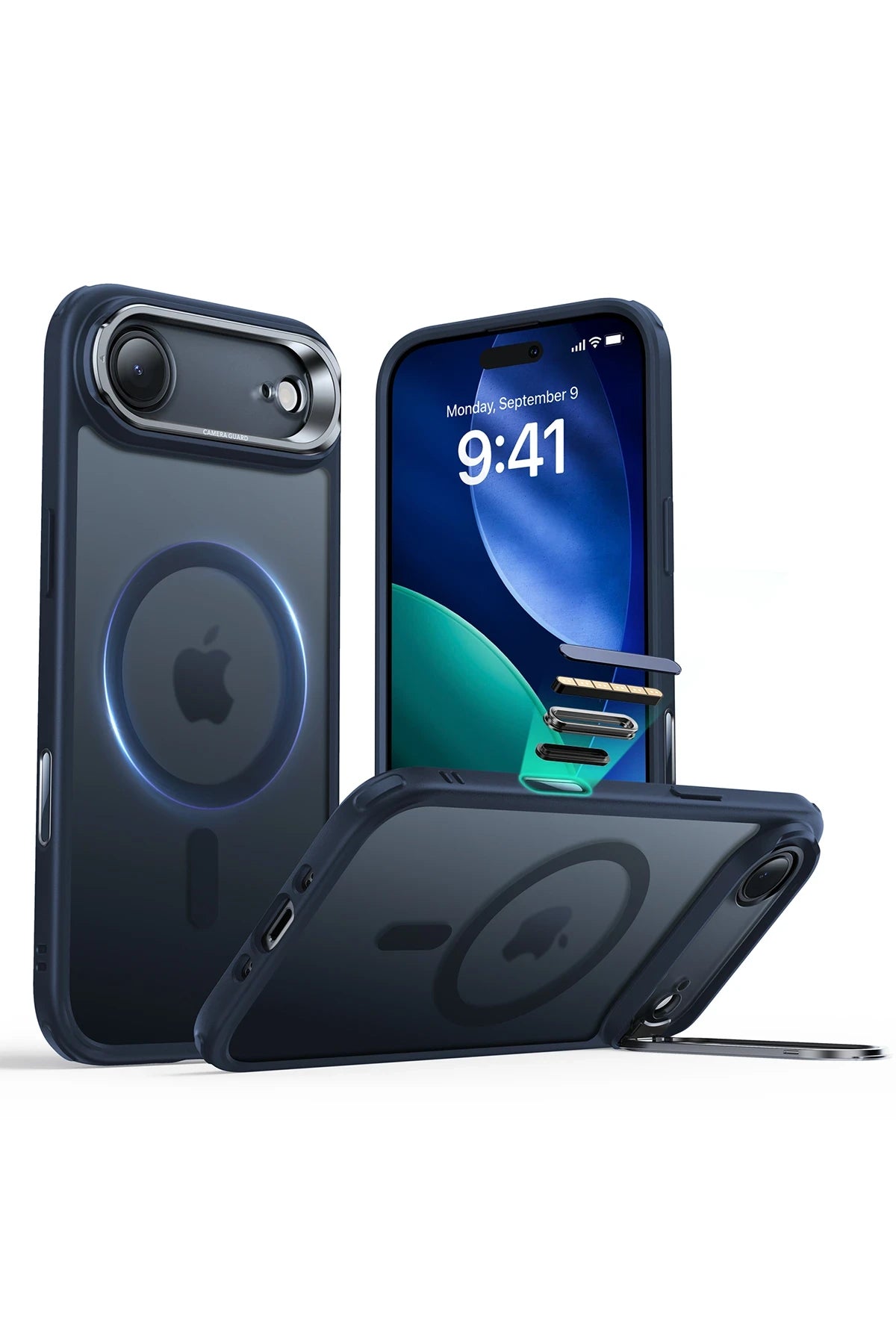 ESR Apple iPhone 17 Air Classic Hybrid Magsafe Standlı Kapak - Mavi